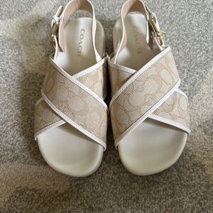 Authentic Coach Adorable Jacquard Sandals 7.5